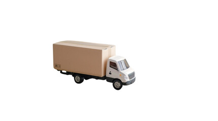 Delivery service and tracking shipping on white background