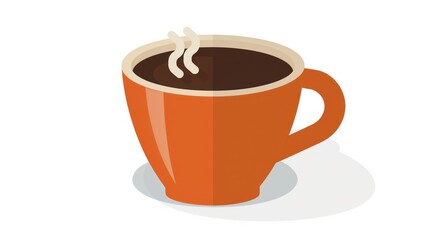 A Cup of Warm Coffee with Steam