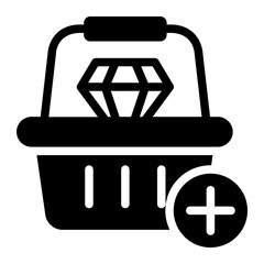 Luxury diamond Cart icon