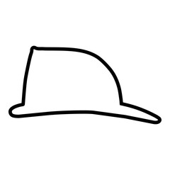 Firefighter Helmet Side View Outline