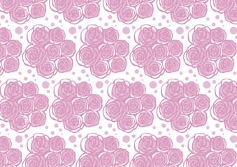 Clip art background of seamless pink roses