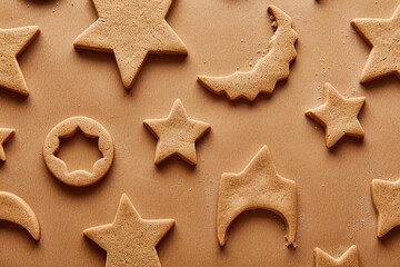 Close-up of cutting out cookie shapes