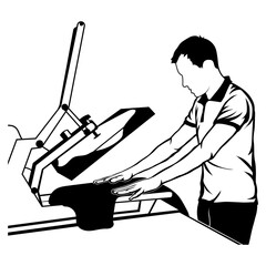 Heat Press Machine T-shirt Printing