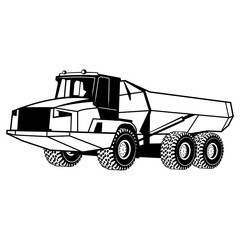 Heavy Equipment  Articulated Hauler Dump Truck © VektorzDesign