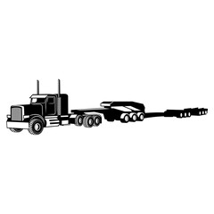 Heavy Equipment Truck Lowboy Trailer