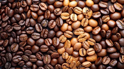 Obraz premium Coffee Beans: Dark Roasted vs. Light Roasted