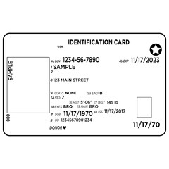 ID Template United States