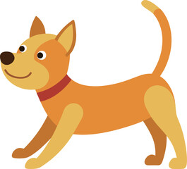 Cute Dog Stretching Cartoon Vector Icon Illustration Animal Sport Icon Isolated Flat Vector