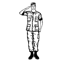 Marine Saluting