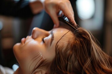 Fototapeta premium Woman Getting Hair Removed closeup 