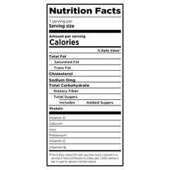 Nutrition Facts Empty Template Food Label Nutrition Label Nutrition Facts