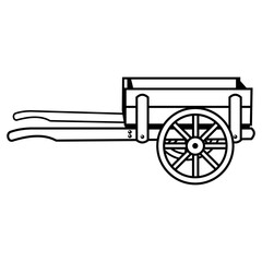 OX Cart Wooden Trolley