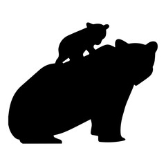 Papa Bear Silhouette  Dad Bear Father Bear Papa Bear