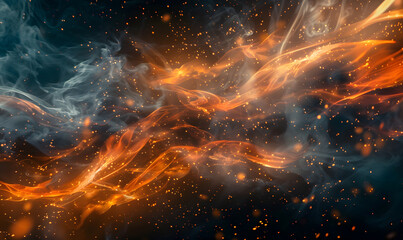 Fototapeta premium fire spark burn on dark background