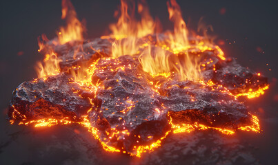fire spark burn on dark background