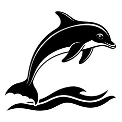 dolphin vector silhouette illustration and svg