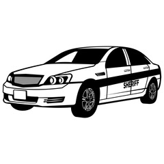 Naklejka premium Sheriff Police Car