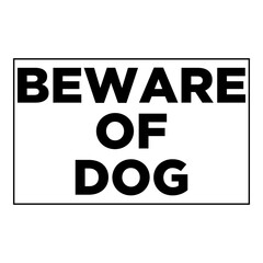 Sign Beware Of Dog