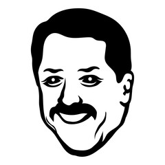 Smiling Man Mustache