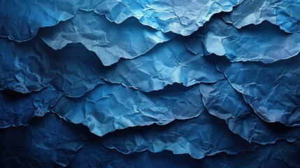 Obraz premium a close-up of a crumpled blue paper.