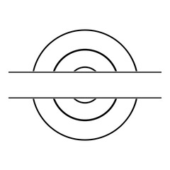 Split Monogram Hunting Target Logo  Target Aim Logo Split Monogram Hunting Logo