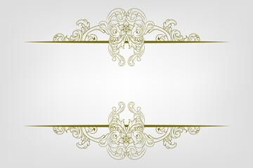 Fototapeta premium Classic Vitage Wedding Ornaments Frames Separator Elements Classic Vintage Wedding Invitation Hand Drawn Ornate the Calligraphy Poster Victorian Style