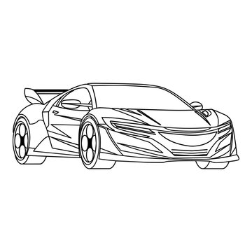 recommend clip art: Sports Car Outline