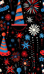Fototapeta premium wallpaper, tiles or carpet cartoon illustrator, seamless pattern.