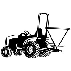 Naklejka premium Tractor Spreader