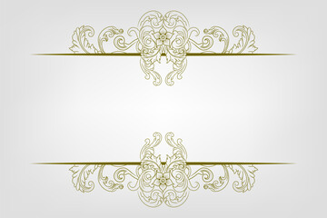 Fototapeta premium Classic Vitage Wedding Ornaments Frames Separator Elements Classic Vintage Wedding Invitation Hand Drawn Ornate the Calligraphy Poster Victorian Style