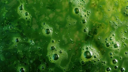 Green Liquid with Bubbles