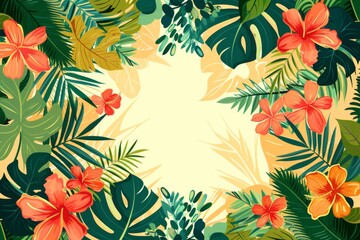 Summer Background illustration created with Generative AI