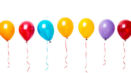 Colorful balloons on white background