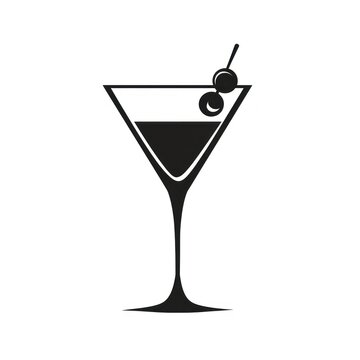recommend clip art: Martini Glass with Olives Silhouette