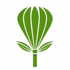 Green Flower Stem Silhouette