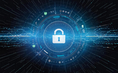 Wireless network and connection abstract data background