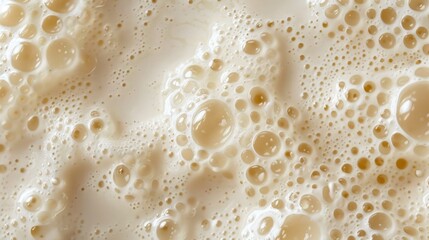 Close-up of Creamy Milk Foam