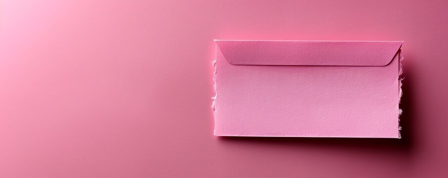 blank pink note on solid background