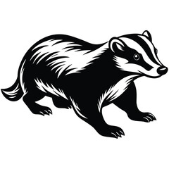 Obraz premium Badger logo shape vector
