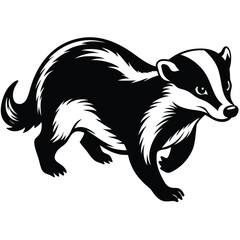 Obraz premium Badger logo shape vector