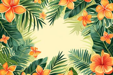 Naklejka premium Summer Background illustration created with Generative AI