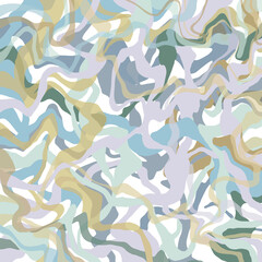 Abstract geometric wavy layered marble texture in light muted pastel colors