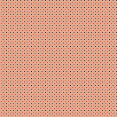 Obraz premium Light muted orange, peach, apricot background with small red and black dots Cute delicate geometric fabric seamless pattern Simple rustical style