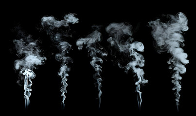 Abstract white smoke or steam swirls