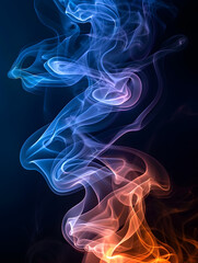 Fototapeta premium Abstract white smoke or steam swirls