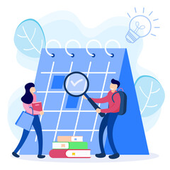 Illustration vector graphic cartoon character of back to school