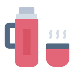 Thermos and cup icon