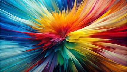 Obraz premium Bold and energetic brush strokes in vibrant colors creating an expressive, dynamic design