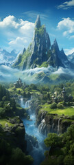 antasy Mountain Landscape