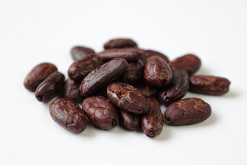 Cocoa on white background